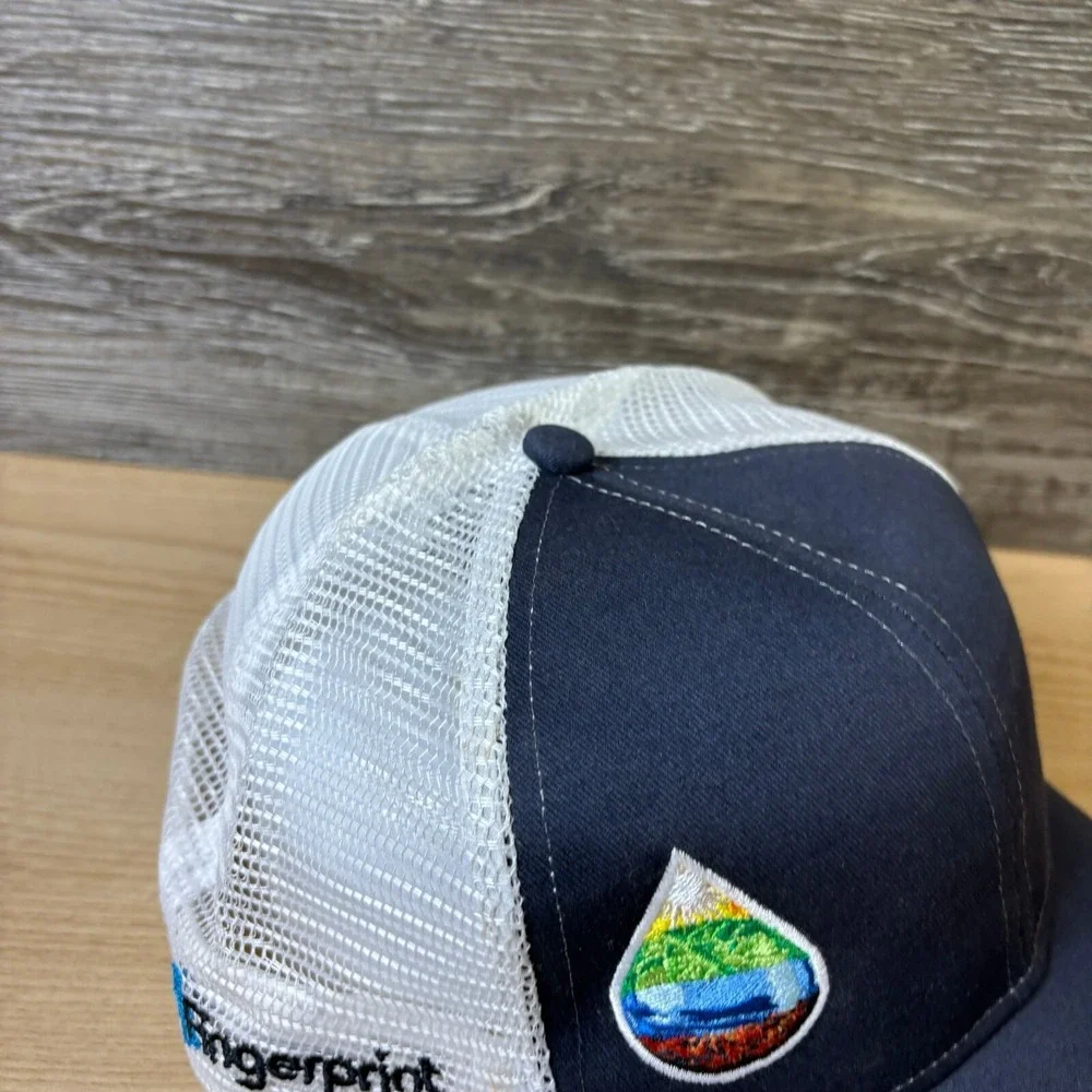 DOW Hat Cap Snap Back‎ Blue Irrigation Fingerprint Adjustable